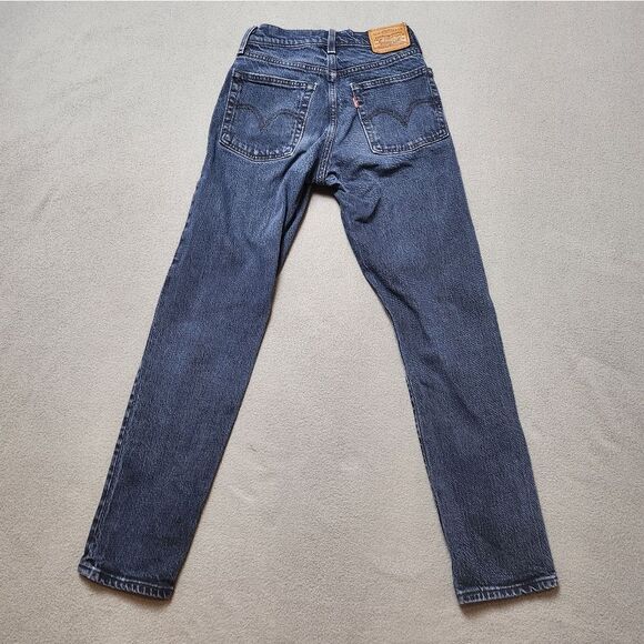 Levi's Wedgie Jeans Light Size 23 Tapered Leg High Waist - Picture 2 of 14